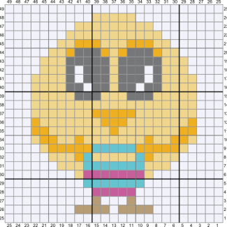 Cute Baby Chicken with Basket C2C Graph and Pattern