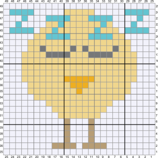 Cute Baby Chicken Sleeping C2C Graph and Pattern