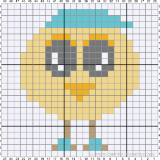 Cute Baby Chicken Boy C2C Graph and Pattern