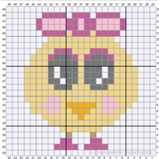C2C Crochet Pattern - Cute Baby Chicken Girl