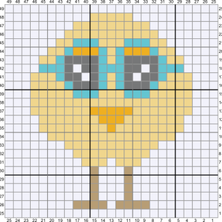 Cute Nerdy Baby Chicken C2C Graph and Pattern