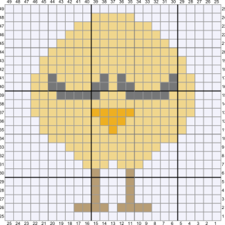 Cute Shy Little Baby Chicken C2C Graph and Pattern