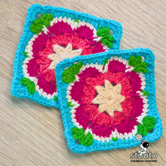 African Daisy Crochet Square – Perfect for Baby Blankets