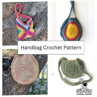 Crochet handbag pattern collection with stylish designs