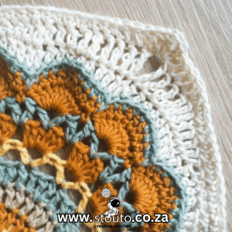 Crochet flower square tutorial Row 11 to 13