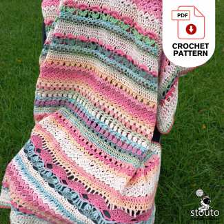 Stitch Sampler Flower Crochet Blanket Pattern