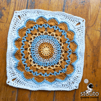 Fynbos Flower Granny square free online pattern example