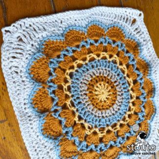Fynbos Flower Granny Square pattern example