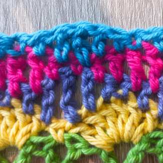 Crochet wave stitch pattern