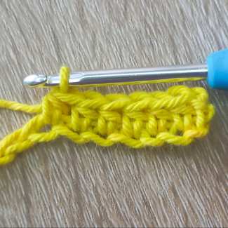 work 1 hdc stitch into each chain