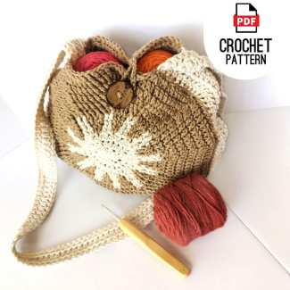 Crochet bag strap length variations for shoulder and crossbody wear
