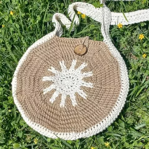 Original sunny side crochet bag