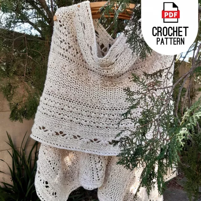 Handmade Crochet Blanket Scarf Pattern for Cozy Layering