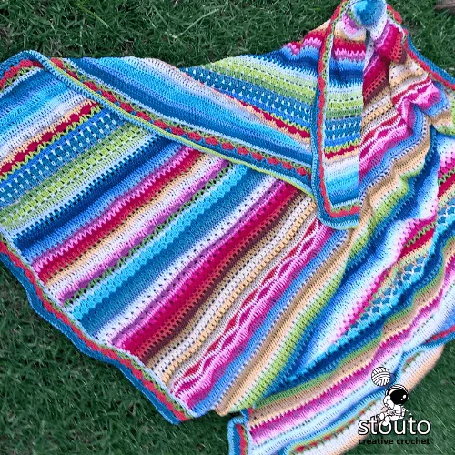 Free ripple afghan pattern with classic wave crochet design
