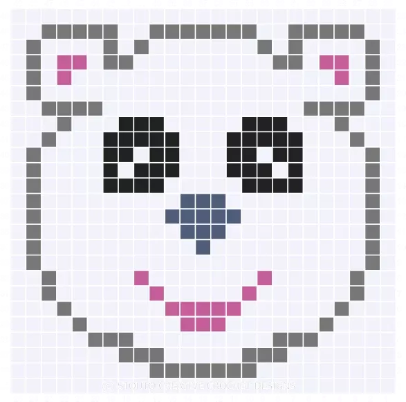 Polar Bear Corner-to-Corner Crochet Graph