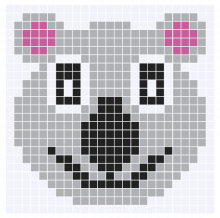 Corner-to-Corner Koala Bear Animal Crochet Square