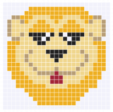 Free Forever Lazy Lion C2C Crochet Square Pattern
