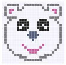 C2C Crochet Graph - Baby Polar Bear