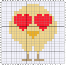 C2C Crochet Pattern - Cute Baby Chicken in Love