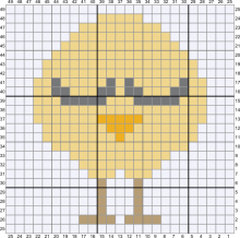 Cute Shy Little Baby Chicken C2C Graph and Pattern