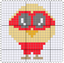 Cute Super Hero Baby Chicken C2C Graph and Pattern