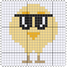 Cute Cool Baby Chicken C2C Graph and Pattern