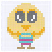 Cute Baby Chicken with Basket C2C Graph and Pattern