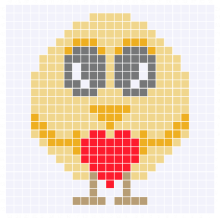 C2C Crochet Pattern - Cute Baby Chicken Holding Heart
