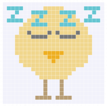 Cute Baby Chicken Sleeping C2C Graph and Pattern