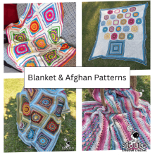 Crochet blanket and afghan pattern collection featuring various textures
